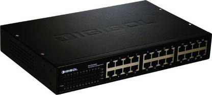 DIGISOL 24-Port 10/100 Fast Ethernet Unmanaged 24 Ports 10/100 Mbps Unmanaged Network Switch