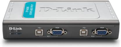 D-Link DKVM 4U 4-Port USB KVM 5 Ports 100 Mbps Smart Network Switch