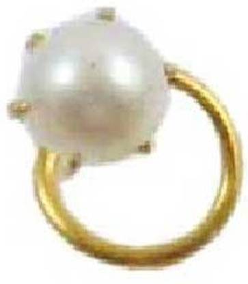 Vinayak Pearl Gold Nose Stud
