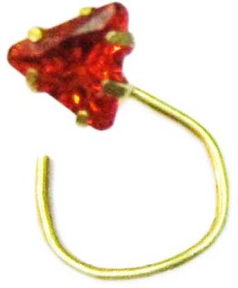 Vinayak Triangle Cubic Zirconia Gold Nose Stud