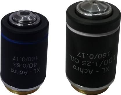 LABOVISION Jis Semi Plain Objective Kit 40x 100x Oil Immersion Objective Microscope Lens