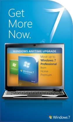 MICROSOFT Windows Anytime Upgrade Win 7 Home Premium to Win 7 Professional 32/64 bit