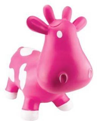 Trumpette Howdy Bouncy Rubber Cow, Pink