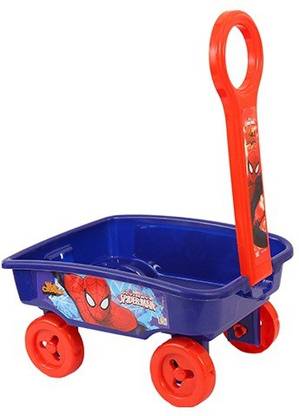 MARVEL Spider-Man Toy Wagon for Kids Cart Non Battery Operated Ride On