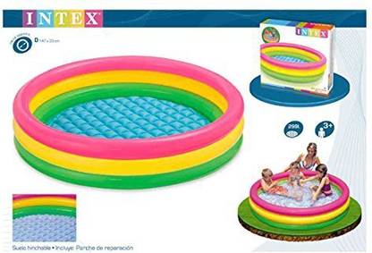 INTEX Kiddie Pool - Kid's Summer Sunset Glow Design - 58" x 13"