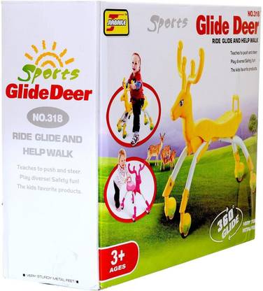 Planet of Toys Glider Deer Walker (360 degree Glide) Rideons & Wagons Non Battery Operated Ride On