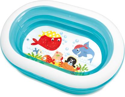 INTEX Oval Whale Fun Pool1 Inflatable Swimming Pool
