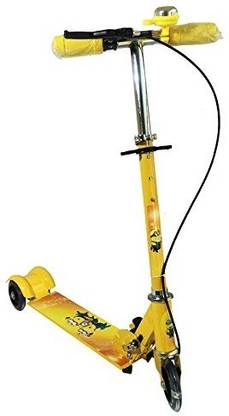 Flying Toyszer 3 Wheel Manual Ride On Scooter with Hand Brake and Bell