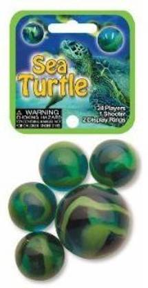FS USA Glass Mega Marbles Sea Turtle Game Net Set