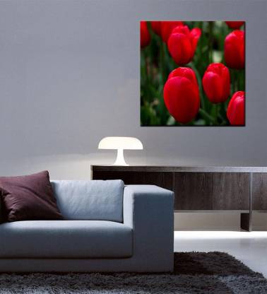 Tallenge Christmas Collection - Red Tulips - Gallery Wrap Canvas Art