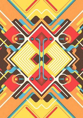 Crude Area Multi Colour Cutie Piee Canvas By Danny Ivan (Canvas Art Small) Digital Reprint 14 inch x 10 inch Painting