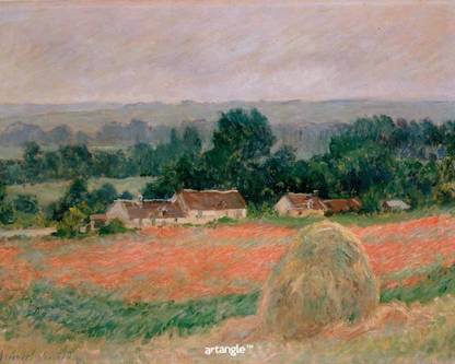 artangle Claude Monet - Haystack at Giverny, 1886 Art Print Digital Reprint 12 inch x 15 inch Painting