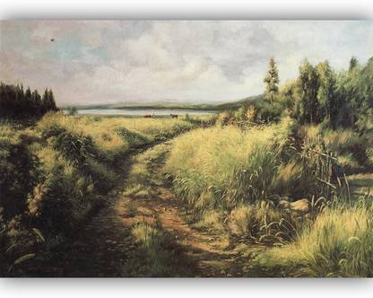 Vitalwalls Gallary Wrapped on Pure Wooden Frame Canvas 12.2 inch x 17.72 inch Painting