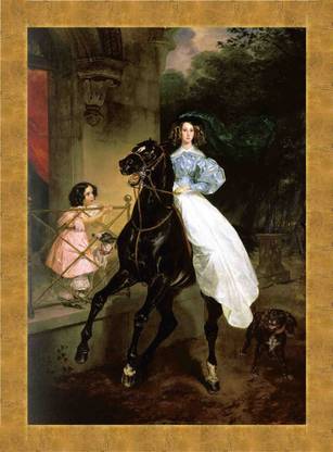 Canvas Classics BRYULLOV-Karl---horsewoman.-1832 Canvas 26 inch x 22 inch Painting
