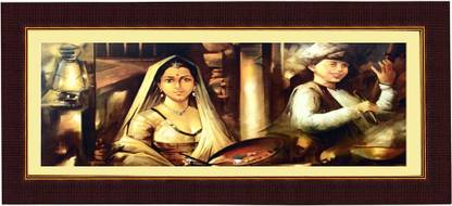 Janki Textured wall picture Canvas 8.07 inch x 17.72 inch Painting