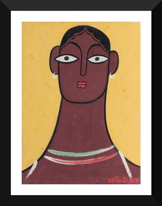 Tallenge - Indian Art - Jamini Roy - Easy - Framed A3 Size Poster Paper Print