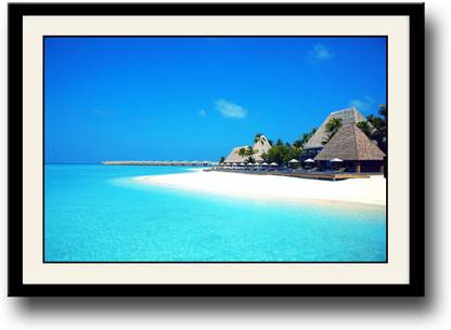 Artifa Maldives scenery Canvas 10 inch x 14 inch Painting