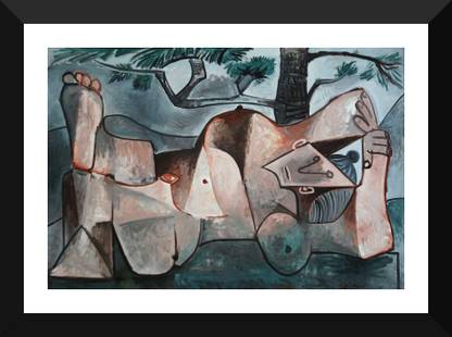 Tallenge - Pablo Picasso - Nude Under A Pine Tree, Pablo Picasso. 1959 - Framed A3 Size Poster Paper Print