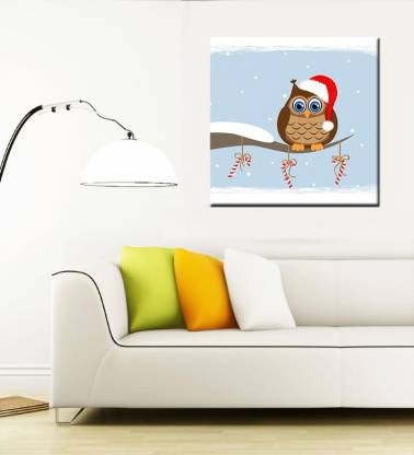 Tallenge Christmas Collection - Christmas Owl - Gallery Wrap Canvas Art