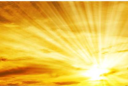 Sunset Sunrise With Clouds, Light And Rays Premium Poster Canvas Art