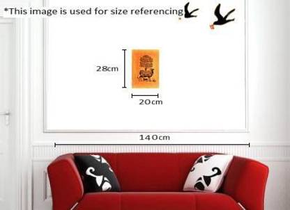 Mandi Sanjhi art Cow and calf Ceramic 11 inch x 8 inch Painting