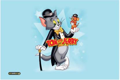 Pics And You Tom And Jerry Cartoon Themed 196 Digital Reprint 12 inch x 18 inch Painting