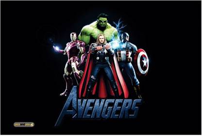 Pics And You Awesome Avengers Digital Reprint 12 inch x 18 inch Painting