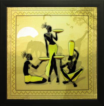 saf Folk Oil 12 inch x 12 inch Painting