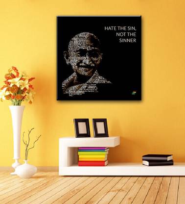Tallenge - Mahatma Gandhi Motivational Quotes - Hate The Sin, Not The Sinner - Gallery Wrap Canvas Art