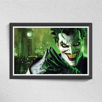 Pics And You Joker Abstract Digital Reprint 12 inch x 18 inch Painting