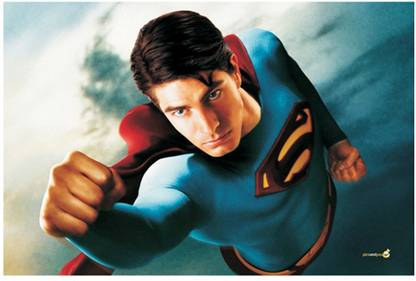 Pics And You Superman Flying Digital Reprint 12 inch x 18 inch Painting