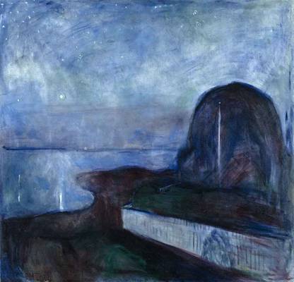 THE MUSEUM OUTLET Edvard Munch - Starry Night - A3 Size Paper Print Digital Reprint 16.54 inch x 11.69 inch Painting
