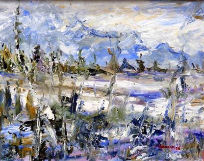 Vitalwalls Abstract Digital Reprint 18.58 inch x 23.6 inch Painting