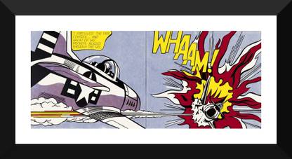 Tallenge - Roy Lichtenstein - Whaam! - Framed Digital Reprint 24 inch x 10 inch Painting