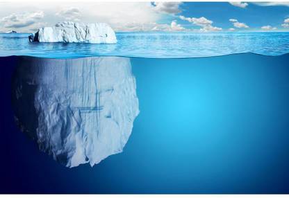 Underwater View Of Iceberg Premium Poster Canvas Art