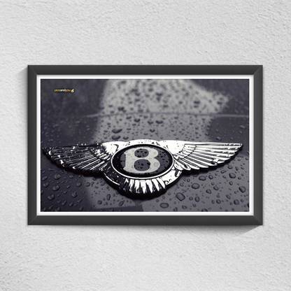 Pics And You Bentley Car Logo 3 Digital Reprint 12 inch x 18 inch Painting