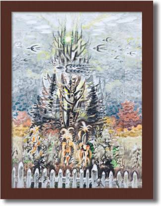 PosterMart Charles Ephraim Burchfield - White Picket Fence Digital Reprint 10 inch x 8 inch Painting