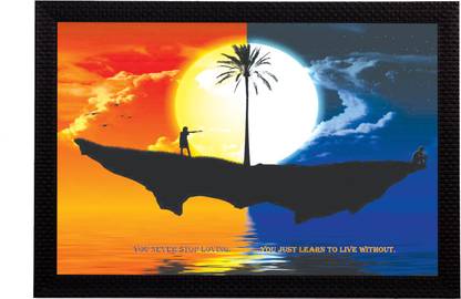 eCraftIndia Evening & Night View Satin Matt Textured UV Art Canvas 14 inch x 20 inch Painting