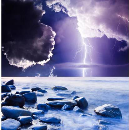 Dark Ominous Clouds Premium Poster Canvas Art