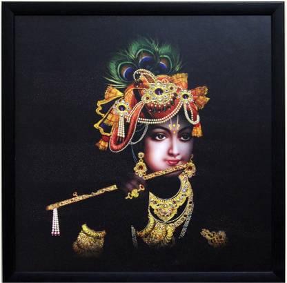 Krishna Playing Flute Fine Art Print