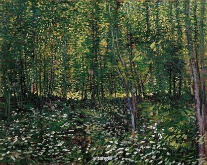 artangle Vincent Van Gogh’s Trees and Undergrowth (1887) Art Print Digital Reprint 12 inch x 15 inch Painting