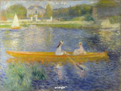 artangle Pierre-Auguste Renoir - The Skiff (La Yole) Art Print Digital Reprint 16 inch x 12 inch Painting
