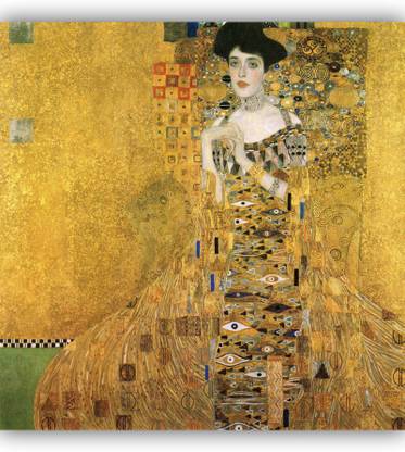 Vitalwalls Potrait of Ms. Adelle Artist: Gustav Klimt, Gallery Wrapped on Pure Wooden Frame Canvas 11.9 inch x 11.9 inch Painting