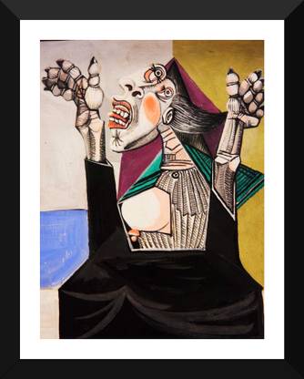Tallenge - Pablo Picasso - La suppliante (The Supplicant) - Framed A3 Size Poster Paper Print
