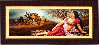 Janki Beautiful wall picture for room Digital Reprint 8.071 inch x 17.71 inch Painting