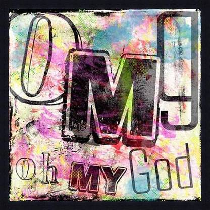 ART4U OMG Acrylic 18 inch x 18 inch Painting