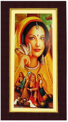 Janki Rajasthani Culture Wall picture Canvas 17.72 inch x 8.07 inch Painting