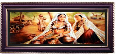 Shree Sai Charming Beautifull Girls Wall Painting for Home Canvas 8.05 inch x 0.6 inch Painting