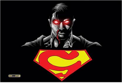 Pics And You Superman Bleeding Digital Reprint 12 inch x 18 inch Painting