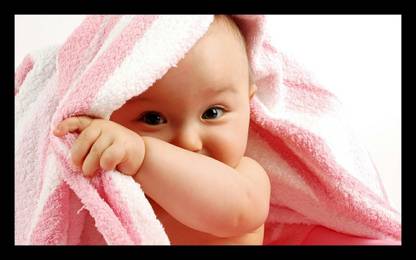 DKH cute baby boy picture texture print Digital Reprint 14 inch x 20 inch Painting